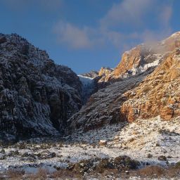Red Rock Canyon snow