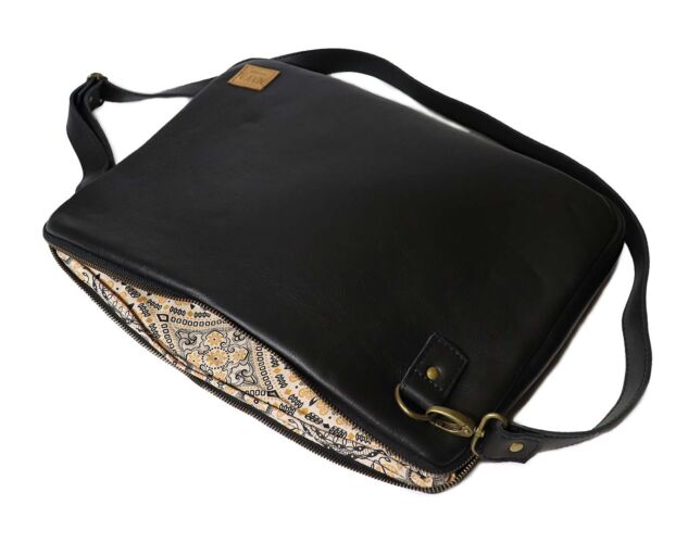 Nava Handcrafted 15″ Leather Laptop Case | Ebony Black