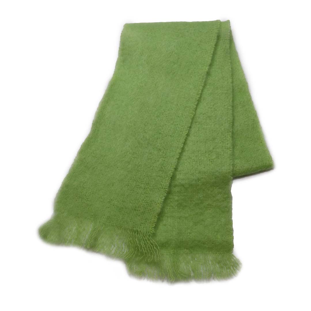 Mohair and Wool Scarf | Pale Green