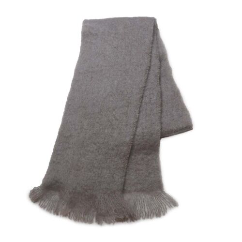 Mohair and Wool Scarf | Cloudy Gray
