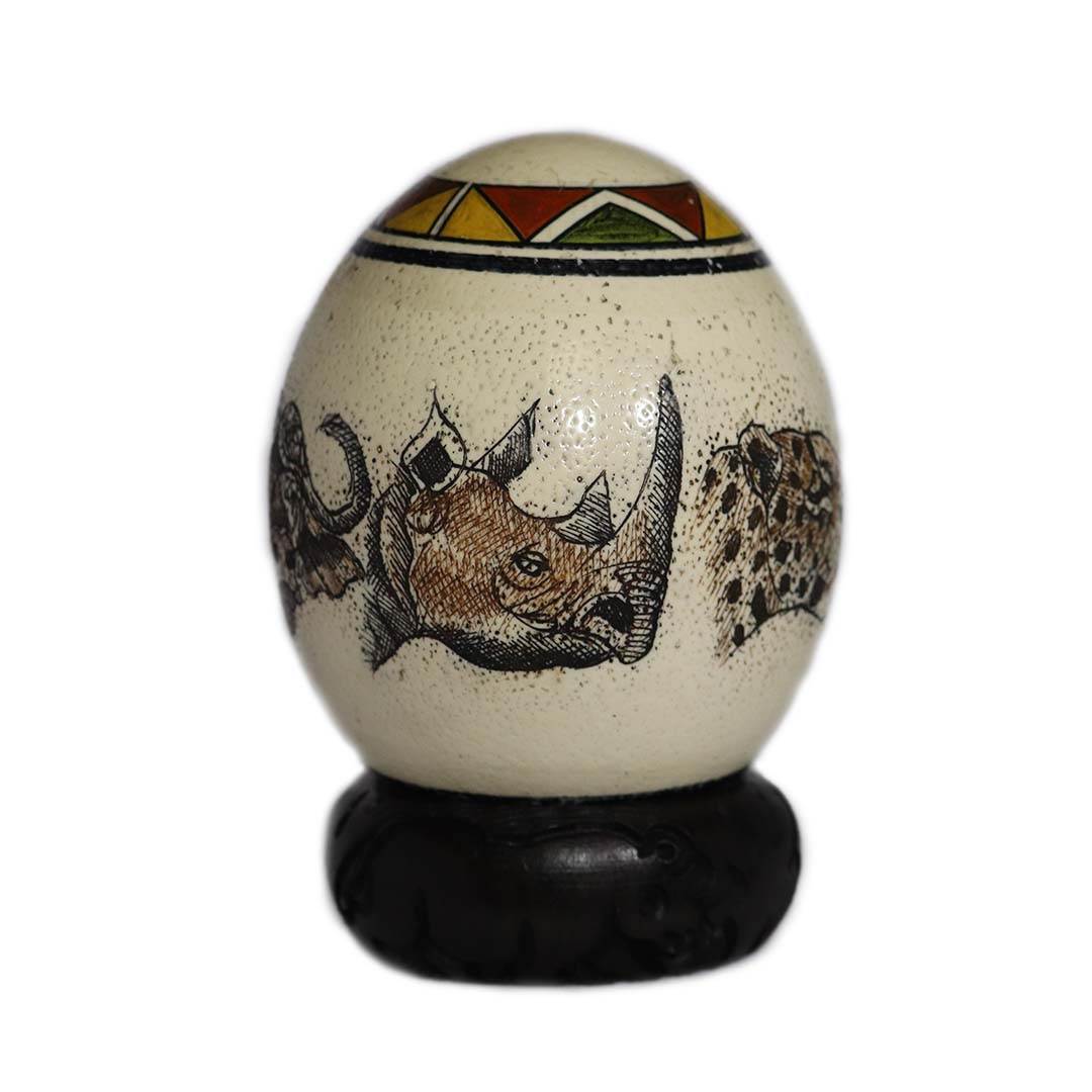 Hand-Painted Africa Big Five | Ostrich Egg